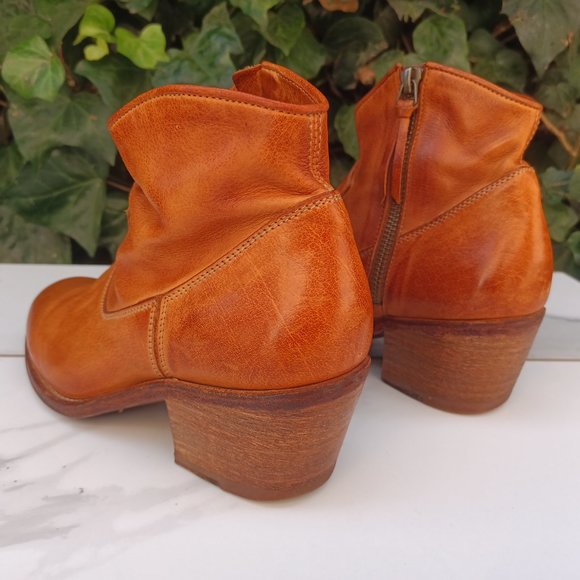 N.D.C Santa Monica Made By Hand Stacked Heel Zip Up Ankle Boots Size 37 - Picture 4 of 12